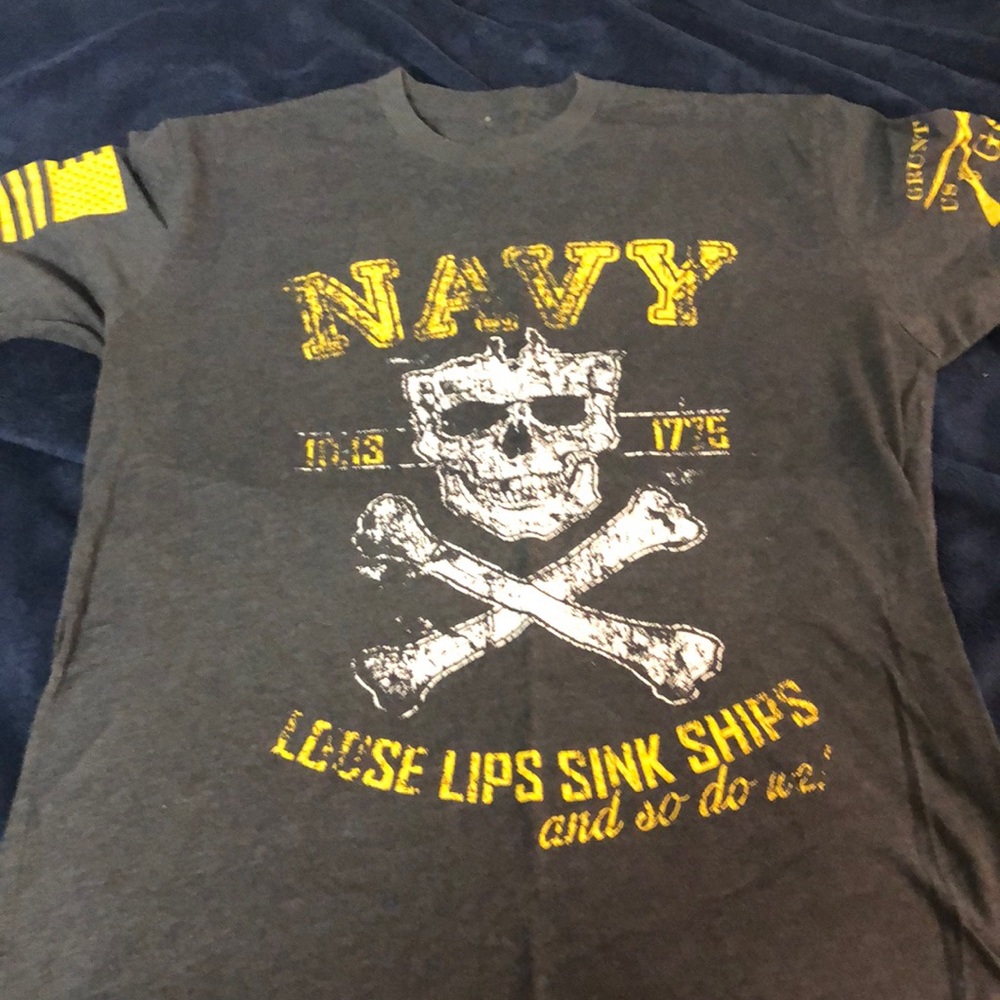 Grunt style navy t shirt